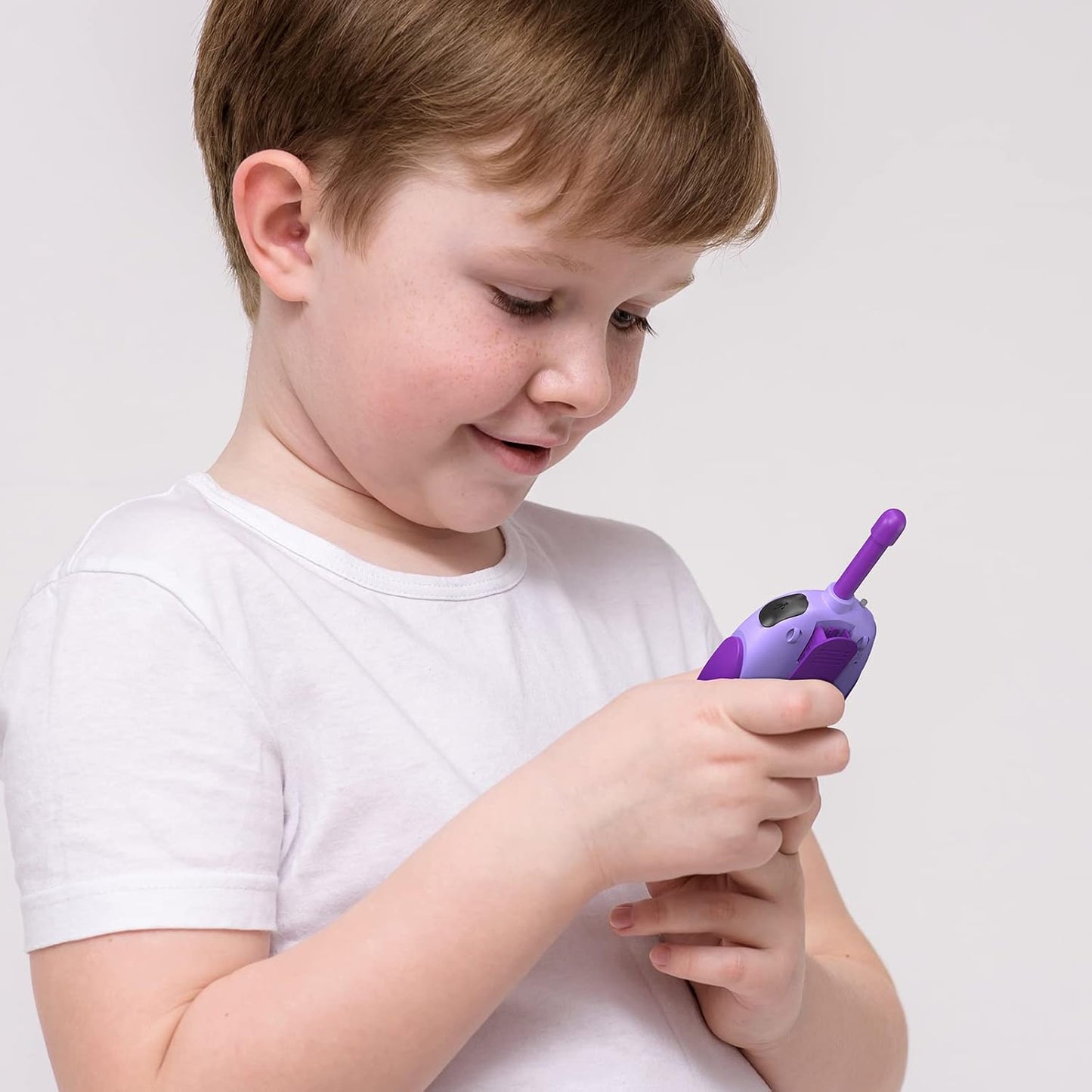 Walkie Talkies for Kids: 2 Pack Rechargeable Kids Talkies, Long Range 22 Channels Way Radio Christmas Birthday Outdoor Camping Fun Toy Gift 3-12 Year Old Boys Girls, Yellow + purple