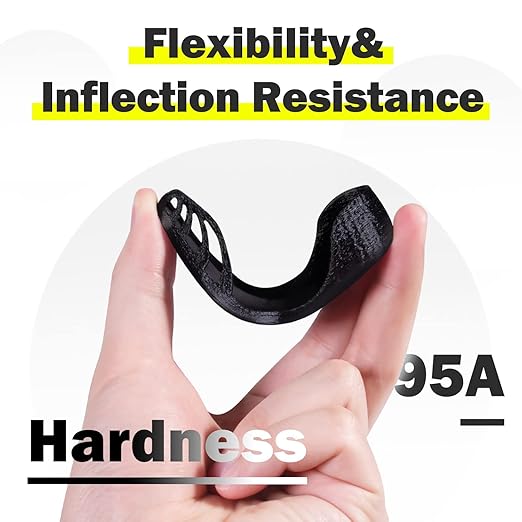 Geeetech TPU Filament 1.75mm, Shore 95A – Flexible 3D Printer Filament with High Elasticity, 1KG (2.2lbs) Spool, Dimensional Accuracy ±0.03mm, Fits Most FDM Printers (Black)