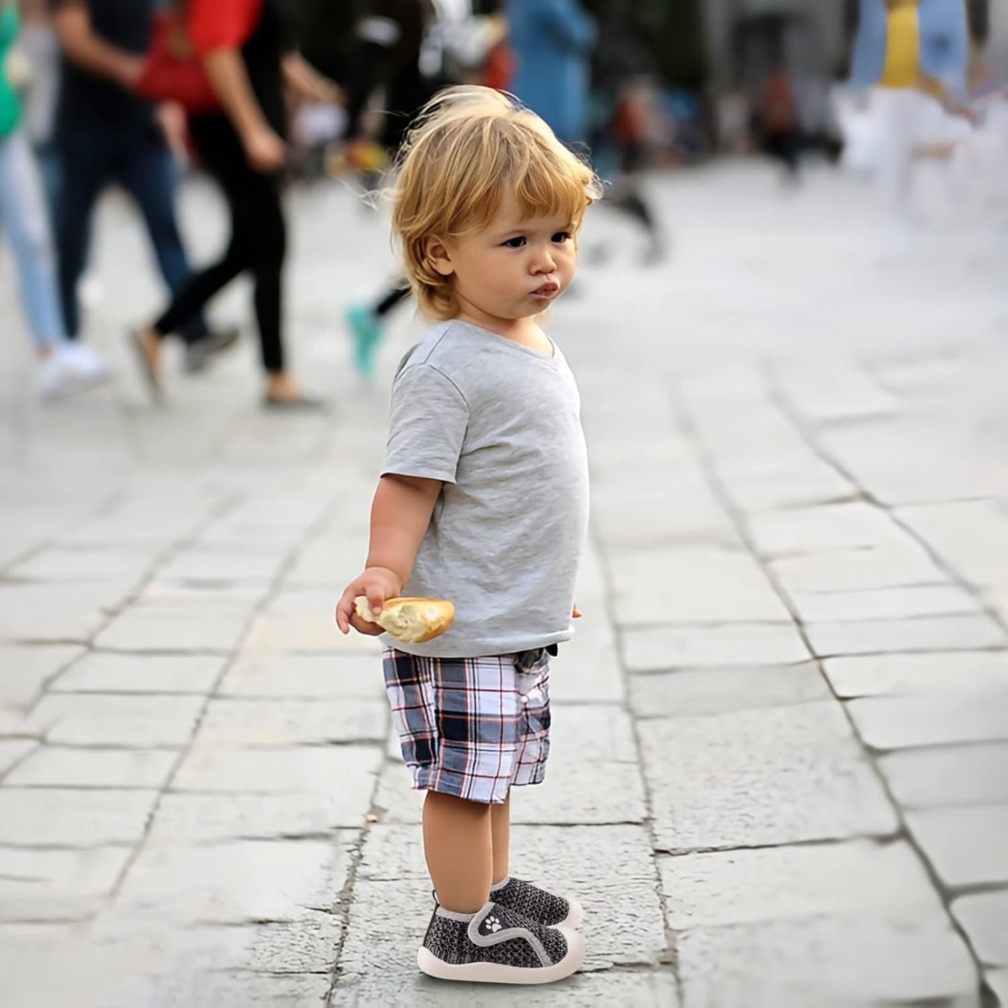 Charrost Toddler Baby Girl Boy First Walking Shoes Checkered Sneakers Sizes 3/4/5/6/7/8T. Soft, Cute,Flexible for First Walkers. Non-Slip, Slip On, Wide Toe Box Indoors Outdoors