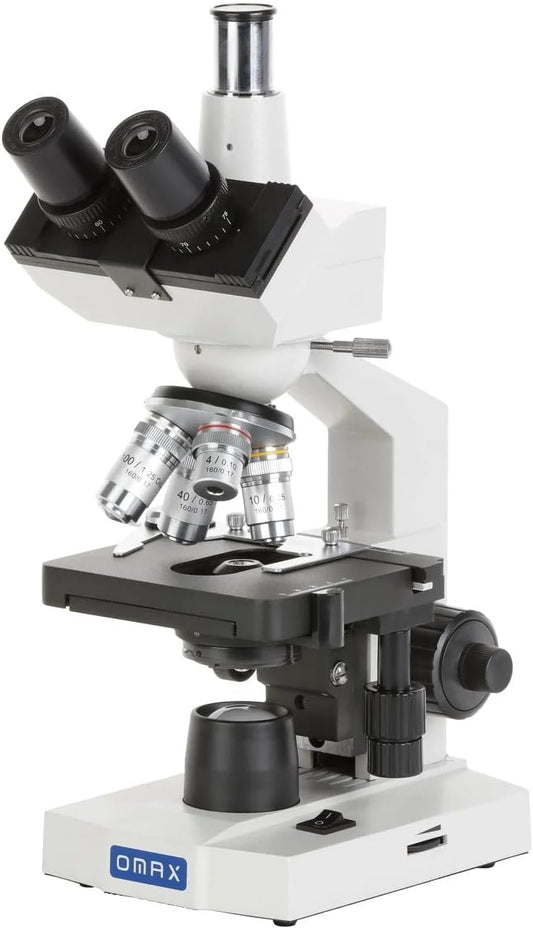 OMAX - 40X-2500X LED Digital Trinocular Lab Compound Microscope with USB Camera and Mechanical Stage - M83EZ-C03S