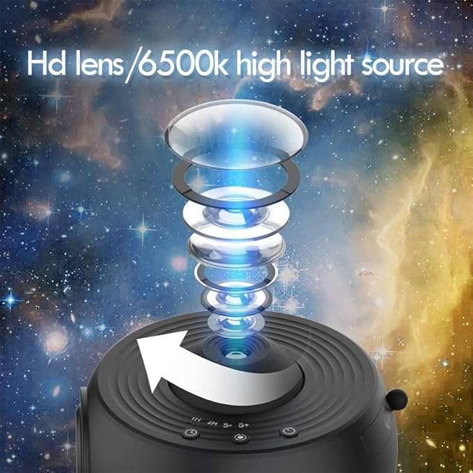 Planetarium Star Projector,Rusoso Galaxy Projector,13 in 1 Film Discs Projector Galaxy Night Light Starry Sky Lamp,360 ° Rotation, Low Noise,for Kids,Bedroom,Party,Game Rooms