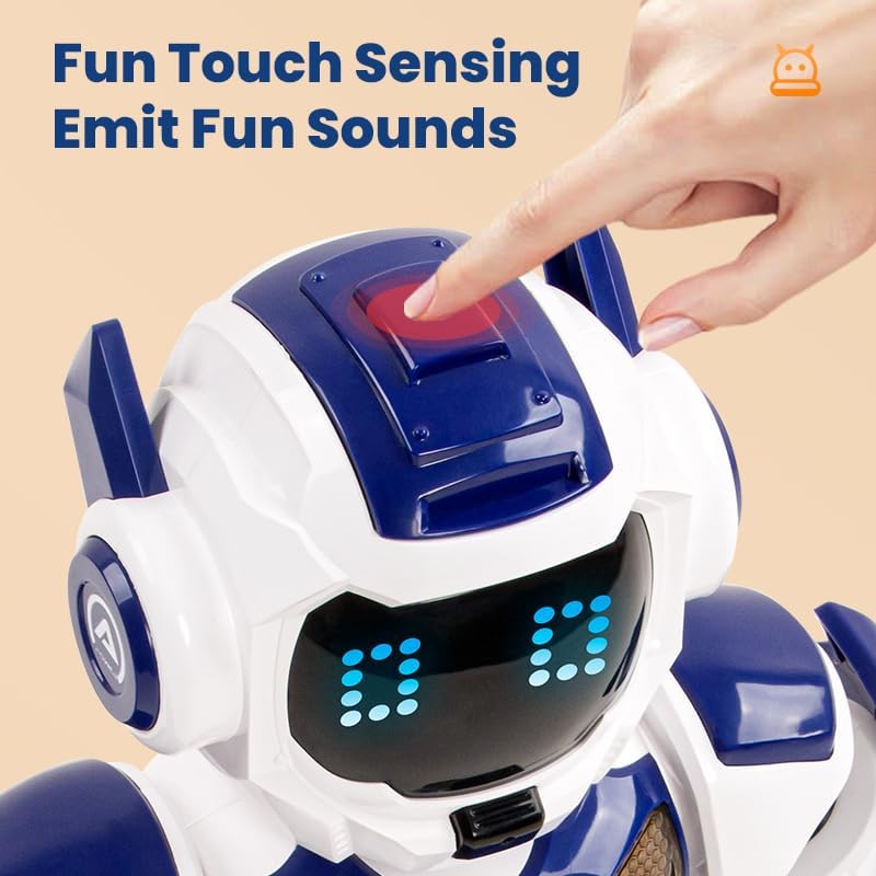 Kids Robot Toys, Remote Control Robot, Programmable Robot with Recorded Voice Music Dance Control, Gift for Toddler Boys and Girls