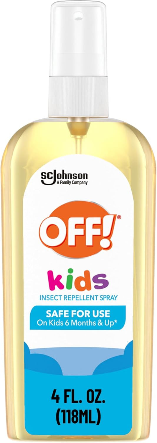 OFF! Kids Insect Repellent Spray, 100% Plant Based Oils, Safe for Use On Babies, Toddlers and Kids, 4 oz