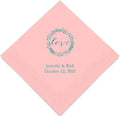 Weddingstar Personalized Printed Paper Napkins 3-Ply 50 Pack - Cocktail Classic Pink