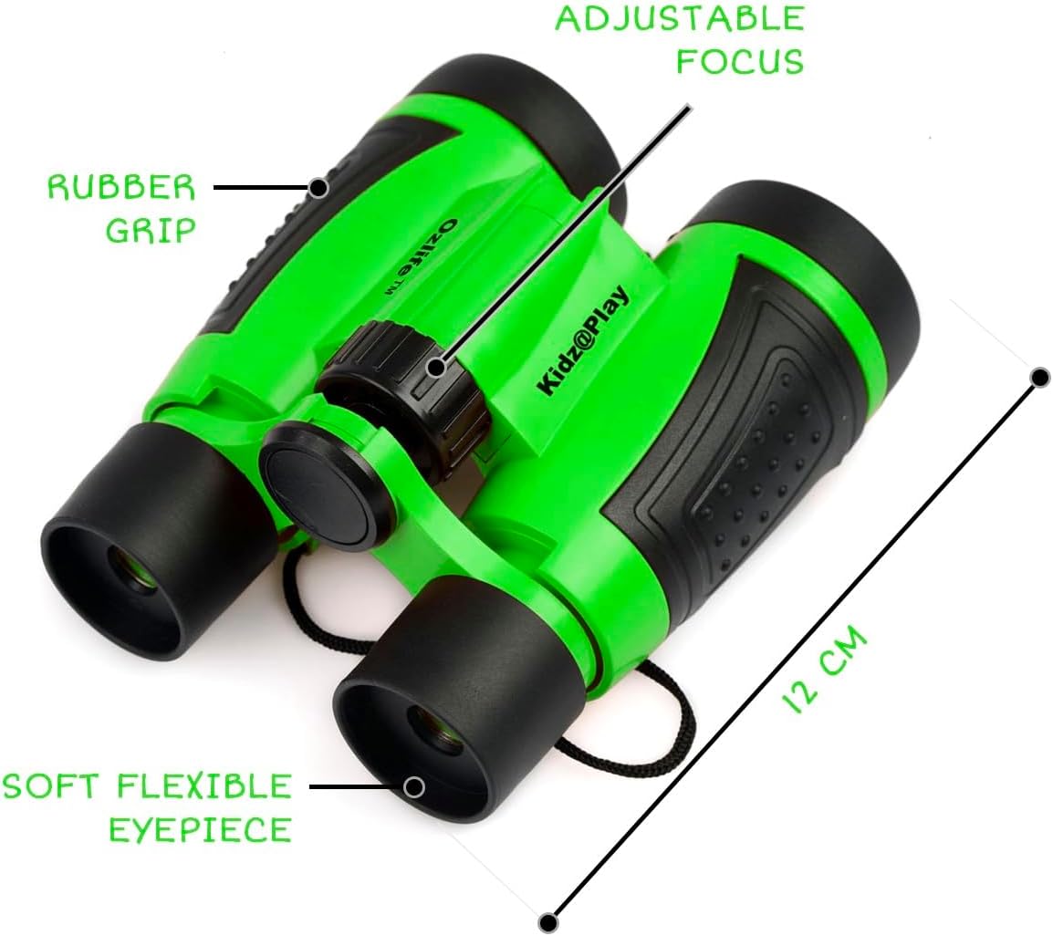 Adventure Kidz Outdoor Exploration Kit, Children’s Binoculars with Case, Flashlight, Compass, Whistle, Magnifying Glass, Backpack. Great Kids Gift Set for Camping, Hiking, STEM and Pretend Play