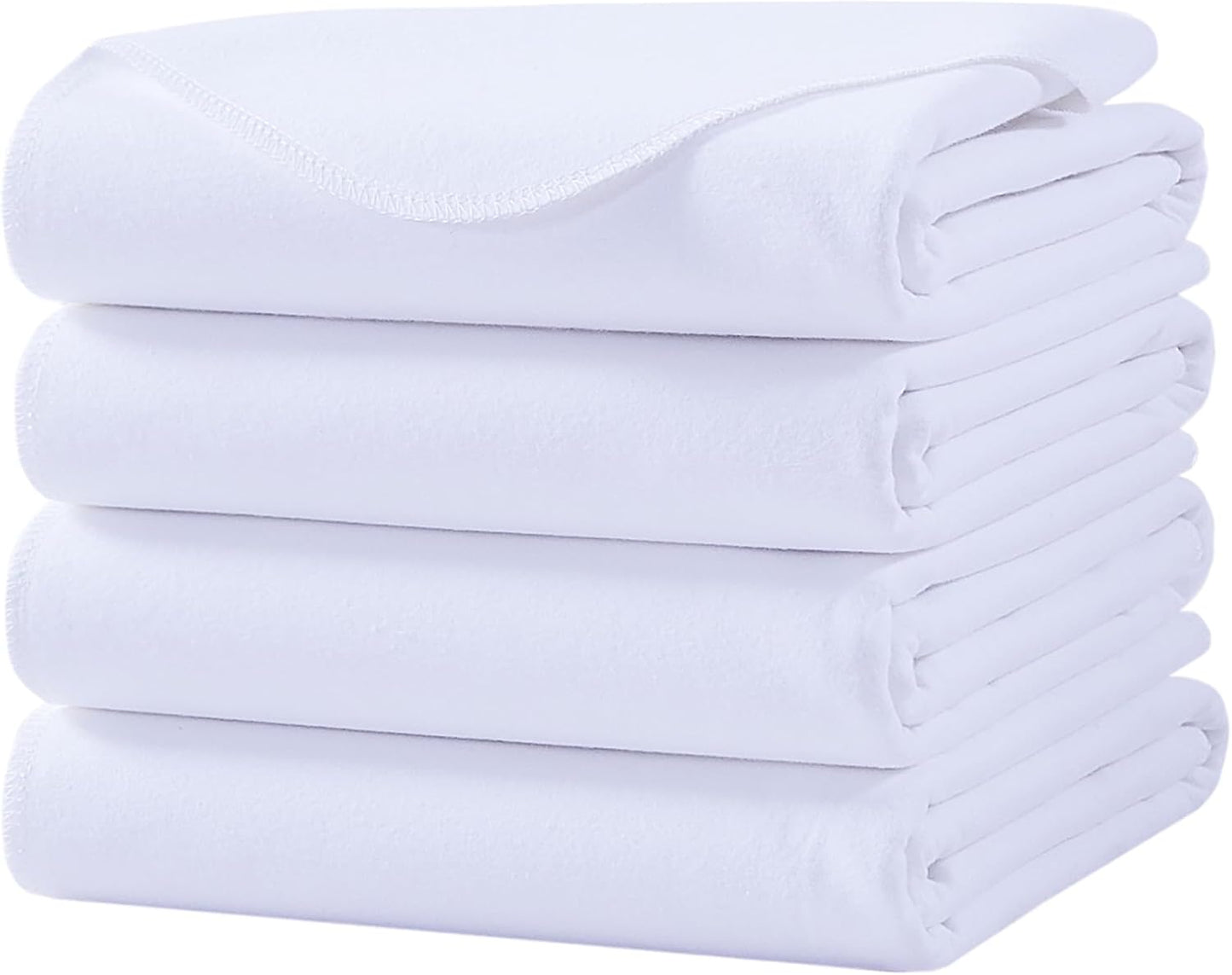 Washable Underpads, 34" x 72" (Pack of 4) Extra Heavy Absorbency ,100% Waterproof Mattress Protector,Flannel Cotton Underpads for Kids, Adults,Pets,Bed, Couch, Sofa, Floor,Home