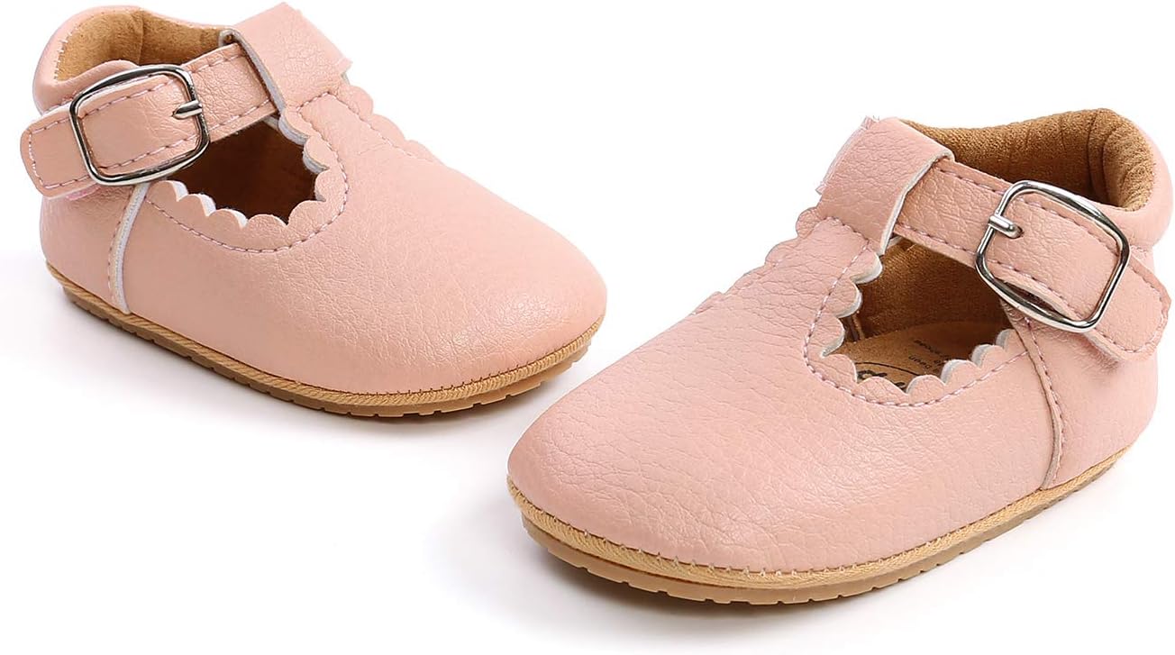 SOFMUO Baby Boys Girls High Top Ankle PU Leather Sneakers Soft Rubber Sole Infant Moccasins Newborn Oxford Loafers Anti-Slip Toddler Wedding Uniform Dress Shoes