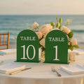 Arch Wedding Table Numbers 1-10 with Stands, 5" X 7" Double Sided Acrylic Wedding Sign Holders, Durable Non-Fading Table Number for Wedding Reception, Events, and Centerpieces