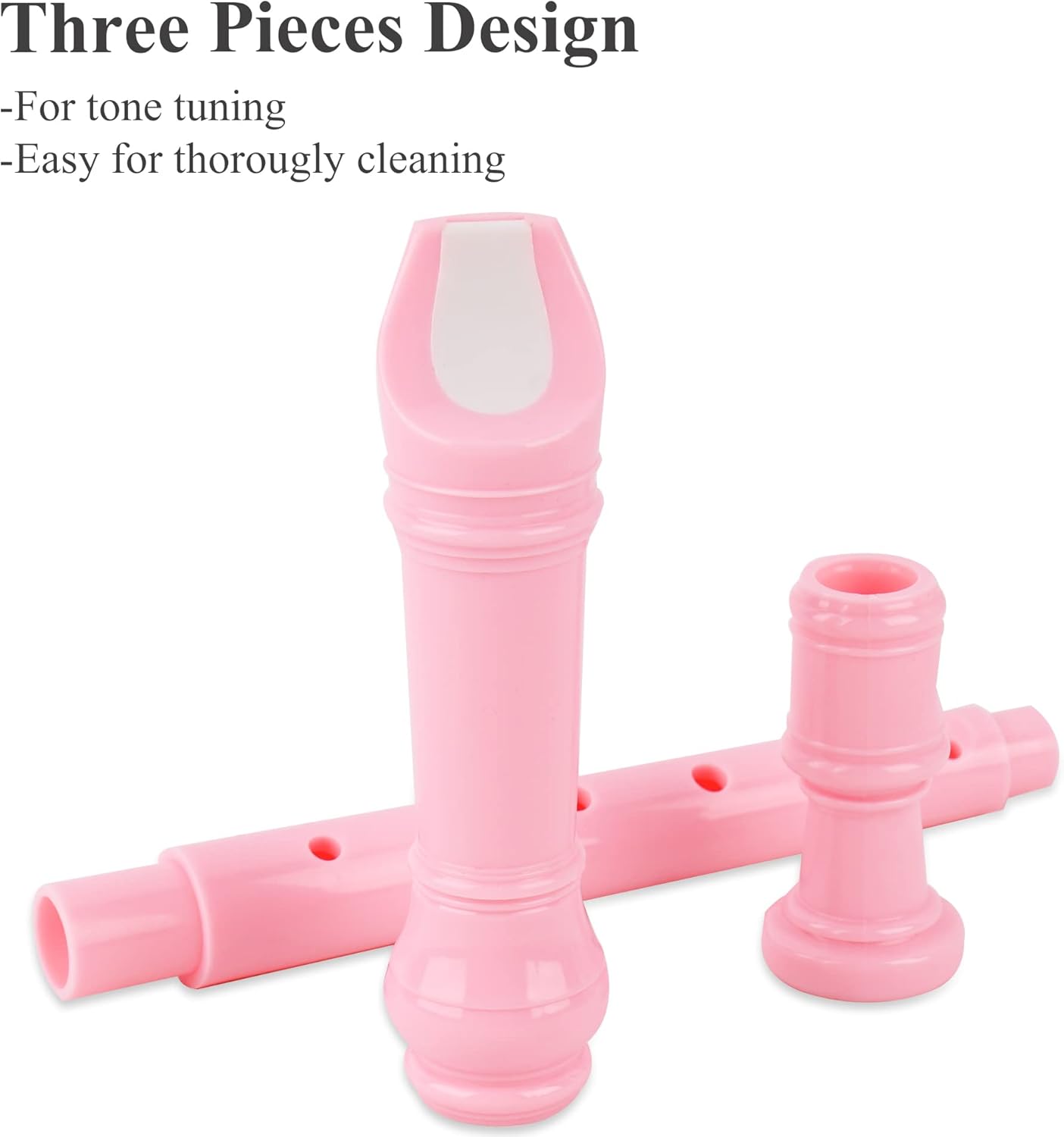 Recorder Instrument for Beginner Kids Adults,8-Hole Soprano Descant Recorder Music Flute with with Cleaning Rod & Leather Case For School Student Home Entertainment(2-Pink Splash-ink)