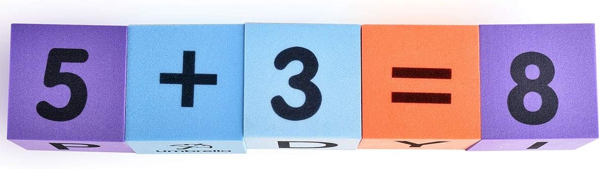 BOHS Foam Learning Blocks - Number,Alphabet,Shapes,Sight Words - Quiet,Safe and Soft Stacking Toys for Toddlers,30pcs,1.96 in(5cm)/Piece