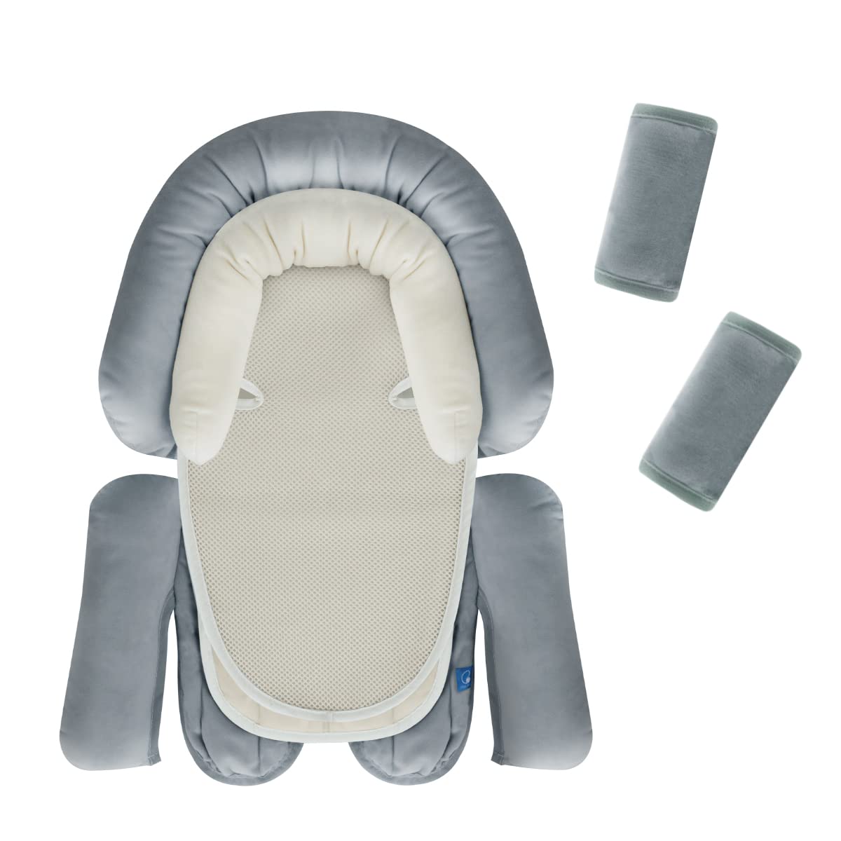 COOLBEBE Upgraded 3-in-1 Babybody Support & Strap Covers Set for Newborn Infant - Extra Soft Car Seat Insert Cushion Pad, Perfect for Carseats, Strollers, Swing