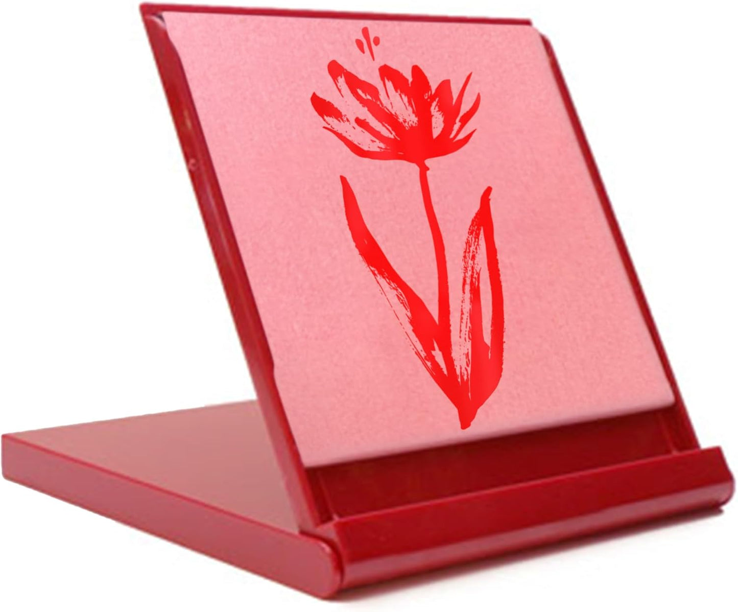 Mini Buddha Board Art Set: Water Drawing Writing Board w/ Mini Water Brush for Mindfulness & Meditation – Zen Based Drawing Board - Painting & Art Supplies – Ideal Relaxation Gifts (5” x 5”, Red)