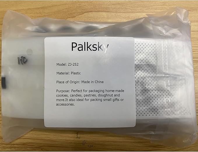 (200Pcs)100pcs Translucent Plastic Bags/Bakery Bags with 100pcs Hand made Stickers for Cookie Cake Chocolate Candy Snack Wrapping Good for Bakery Party Supplies