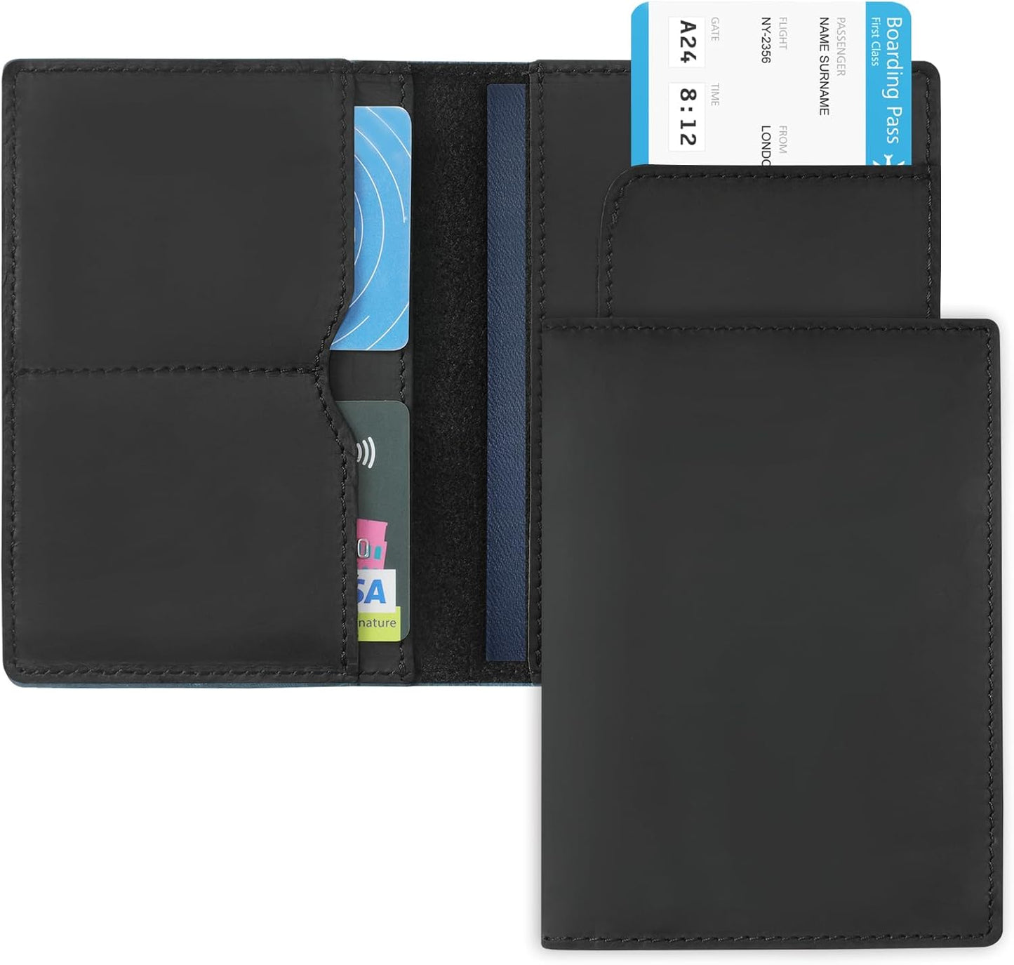 Jack&Chris Leather Passport Holder, Handmade Passport cover, Travel Wallet Cover Case for Men and Women, Leather Travel Documents Organizer Protector, JC107