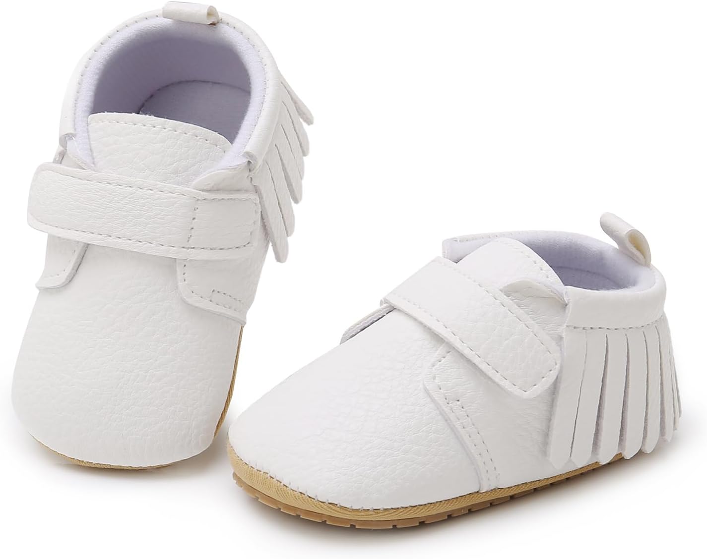 SOFMUO Baby Boys Girls High Top Ankle PU Leather Sneakers Soft Rubber Sole Infant Moccasins Newborn Oxford Loafers Anti-Slip Toddler Wedding Uniform Dress Shoes