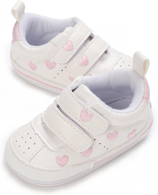 SOFMUO Baby Boys Girls High Top Ankle PU Leather Sneakers Soft Rubber Sole Infant Moccasins Newborn Oxford Loafers Anti-Slip Toddler Wedding Uniform Dress Shoes