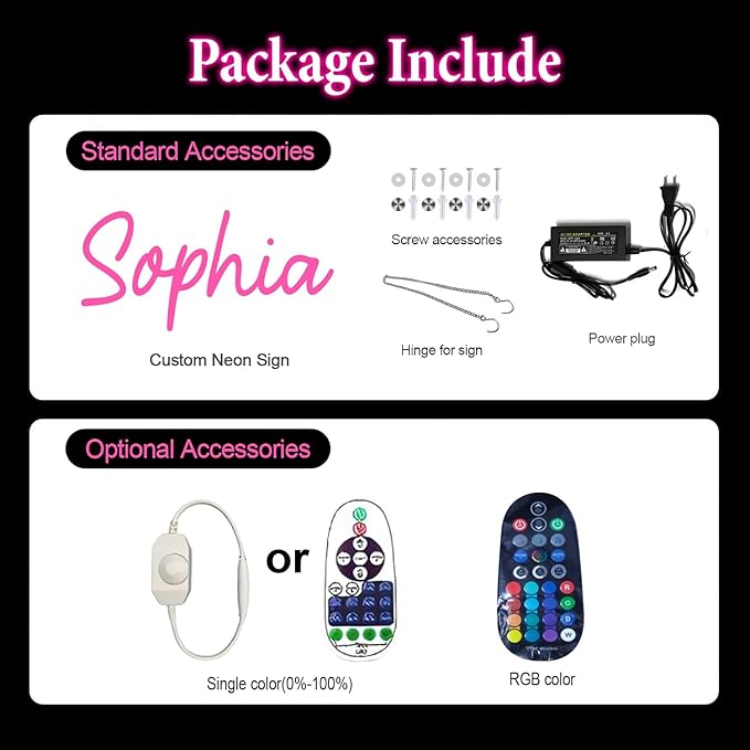 Custom Neon Signs for Wall Decor, Customized Name Light Sign for Wall, Led Signs Birthday Gifts for Loved One Kids Boys Girls, Neon Light Up Sign