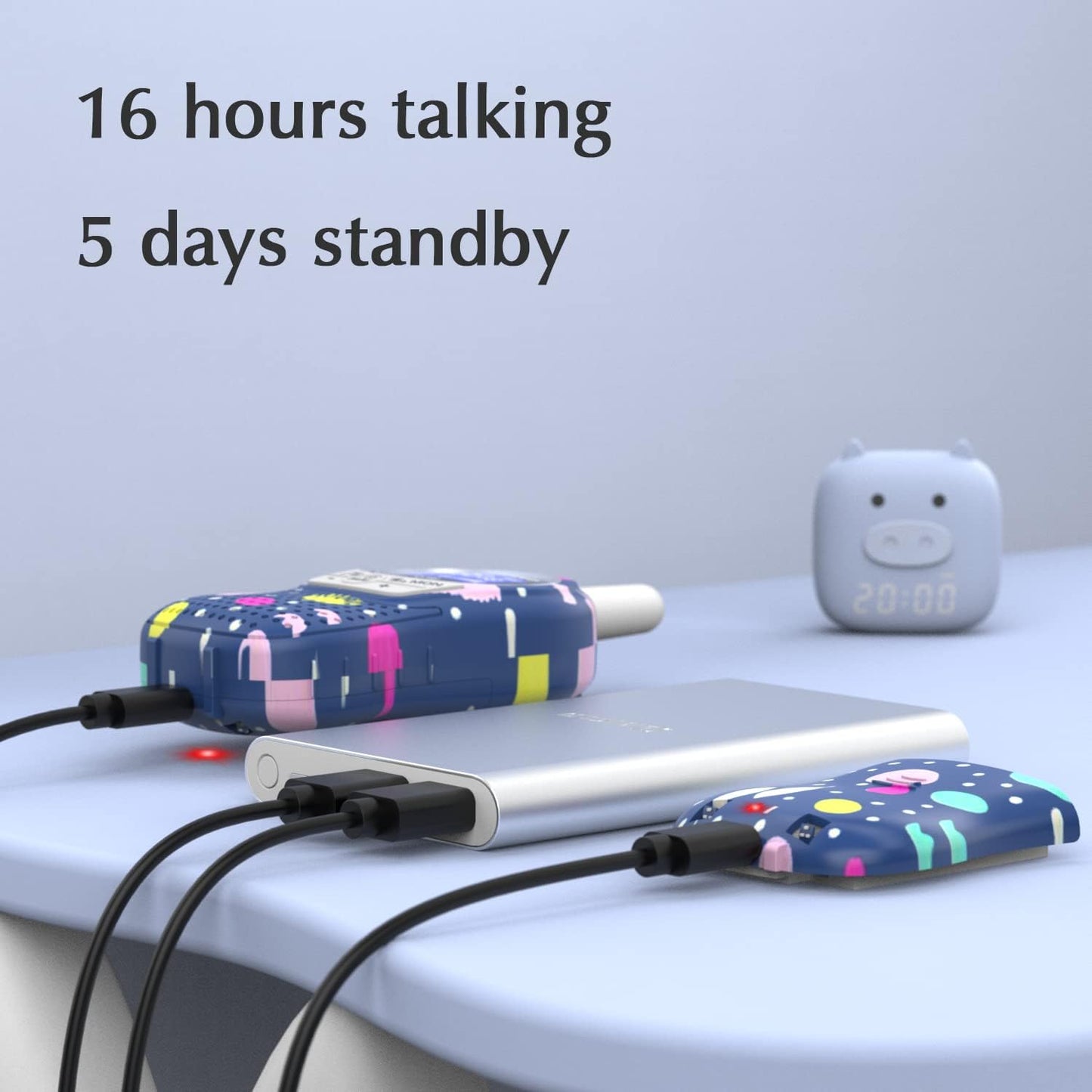 Qniglo Walkie Talkies for Kids - Rechargeable Kids Walkie Talkies with Clear Sound, Easy to Use, VOX, Perfect Birthday for 3-8 Year Old Boys Girls - Outdoor Adventures, Camping, Hiking