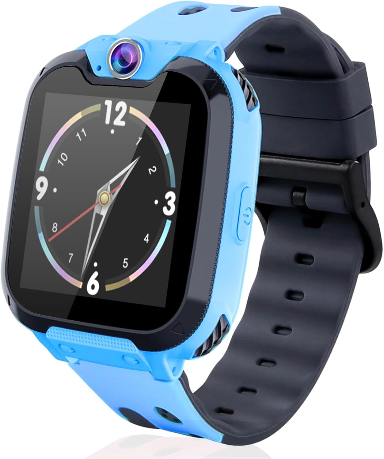 Goodatech Smart Watch for Kids Boys Girls Learning Toys with 16 Games Phone Call SOS, Camera Voice Music Player Recorder Alarm Clock,4-12 Years Birthday (Blue)