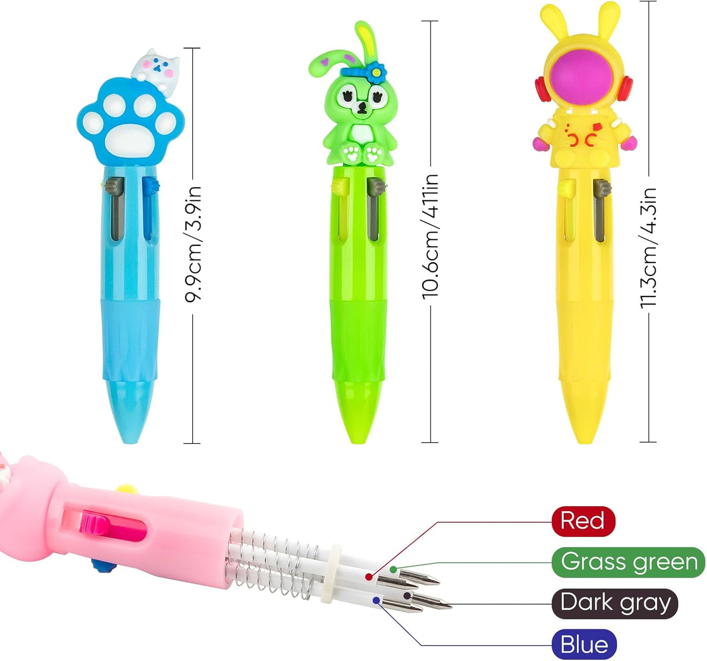 Multicolor Pen in One - Cute Pens for Kids - 42-Pack Multicolor Pens, Perfect for Birthdays and Children's Parties - Delightful Multi Color Pen Gifts