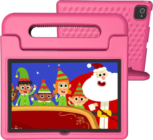 Tablet for Kids Age 3-12 10.1 inch Android 14 6000mAh 8GB RAM+64GB ROM(Expandable to 1TB Kids Tablet WiFi6 Google Kids Space Parental Control 1280 * 800 HD Screen (Pink)