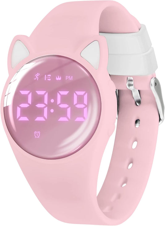 Kids Watches for Girls Boys Digital Sport Watch with Step Counter Pedometer Vibration Alarm Clock, No App Waterproof Fitness Tracker Kids Watch Boys Girls Teens Students Ages 5-16