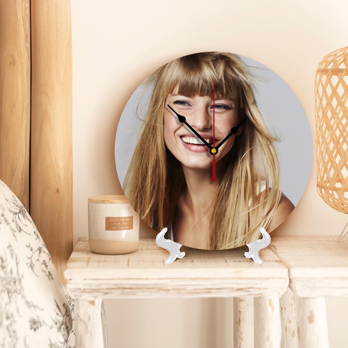 Generic Custom Clocks for Walls Personalized Clocks with Picture That PVC Customized Round Silent Clock for Living Room Creative, 12inch-30cm