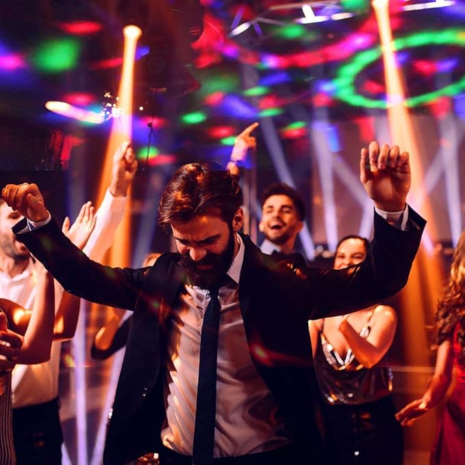 Party Disco Ball Dj Dance Lights Disco Strobe Rave Sound Activated Projector Effect Stage Light Remote Control for Birthday Xmas Wedding Bar Kids Christmas Glow Party