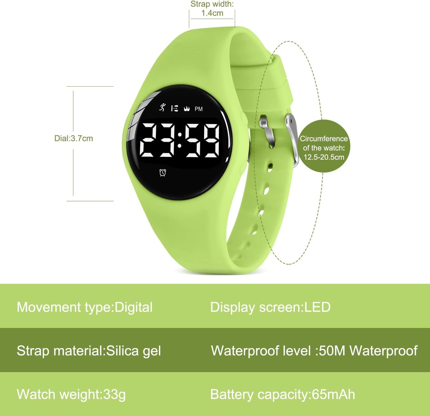 Kids Watches for Girls Boys Digital Sport Watch with Step Counter Pedometer Vibration Alarm Clock, No App Waterproof Fitness Tracker Kids Watch Boys Girls Teens Students Ages 5-16