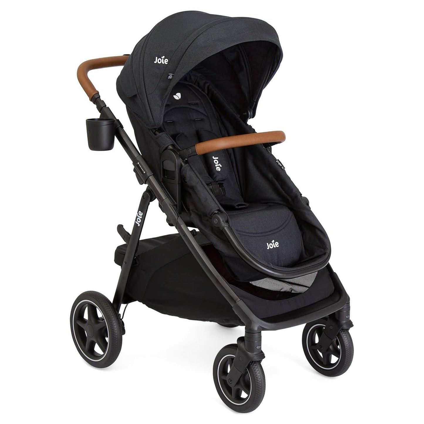 Joie Ginger lx 4-in-1 One-Hand Pramette Stroller - Easy Convertible Pramette and Stroller with a One-Hand Pramette Conversion, for Newborns to Toddlers (Shale)