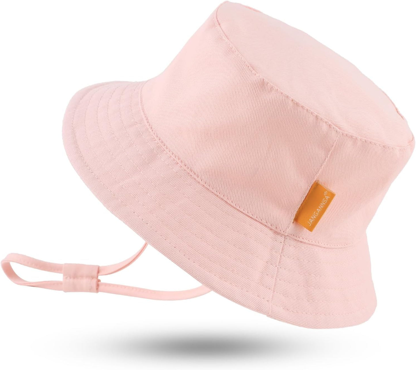 JANGANNSA Cotton Baby Sun Hat Infant Toddler Boys Girls Bucket Hats Summer Sun Protection Kids Beach Caps