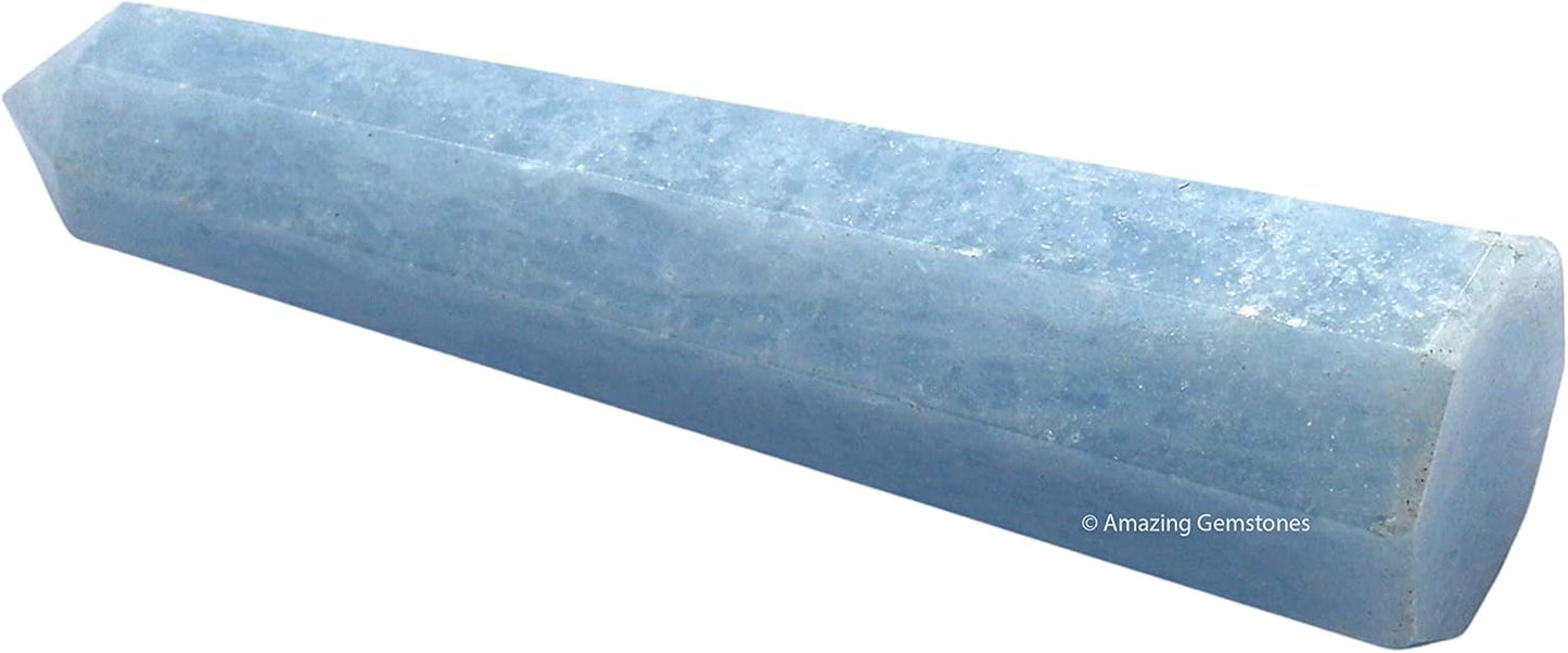 Amazing Gemstone Blue Calcite Celestite Crystal Towers ~ Natural Healing Crystal Point Obelisk for Reiki Healing and Crystal Grid (3 to 4 INCH)