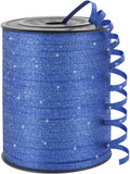 Blue Glitter Curling Ribbon, 1/5" Wide x 500 Yards Christmas Curling Ribbons for Gift Wrapping, Party Decoration, Balloon String, Crafting, Balloon Ribbons for Florist Flower (1 Roll)