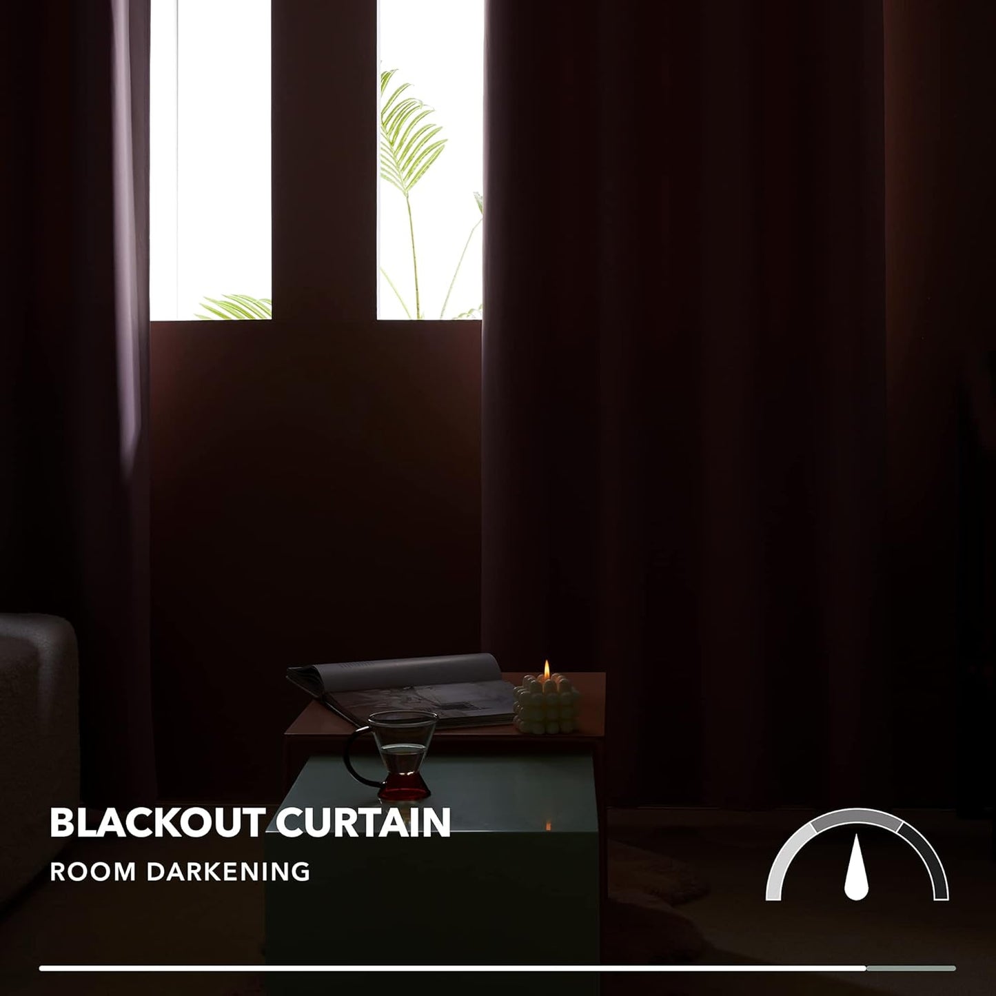 Deconovo Blackout Curtains, Room Darkening Thermal Insulated Window Drapes, Noise Reducing, Grommet Top, 2 Panels 52W x 108L Inch Machine Washable for Bedroom Living Room Nursery River Blue