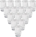 Serene Spaces Living 3.75in Clear Ribbed Glass Votive Holder, Decorative Centerpiece for Wedding, Christmas, Thanksgiving, Dining Table, Home Décor, 2.25" Diameter & 3.75" Tall, Pack of 32