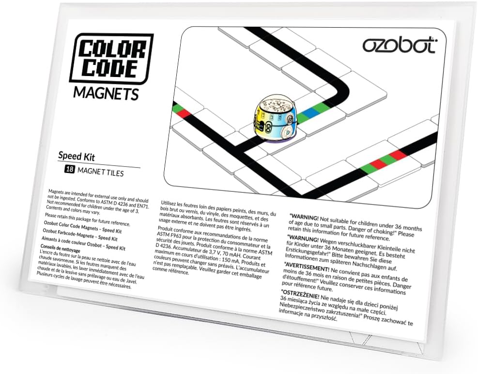 Color Code Magnets Speed Kit: Interactive Coding Learning Tool for Kids Ages 3+, Enhances Logic & Problem-Solving Skills, 18 Tiles, Evo & Color Codes Magnets Base Kit Required Not Included