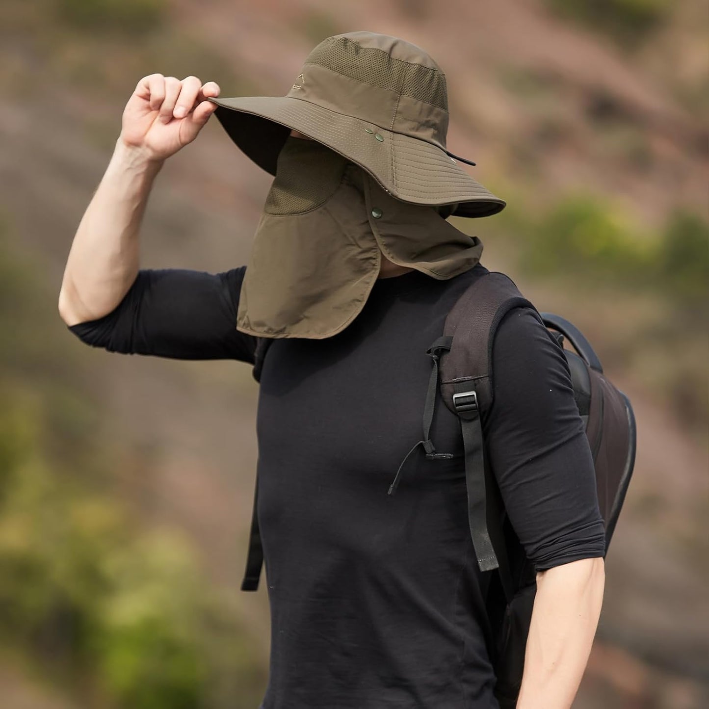 Sun Hats for Men Women Fishing Hat UPF 50+ Breathable Wide Brim Summer UV Protection Hat