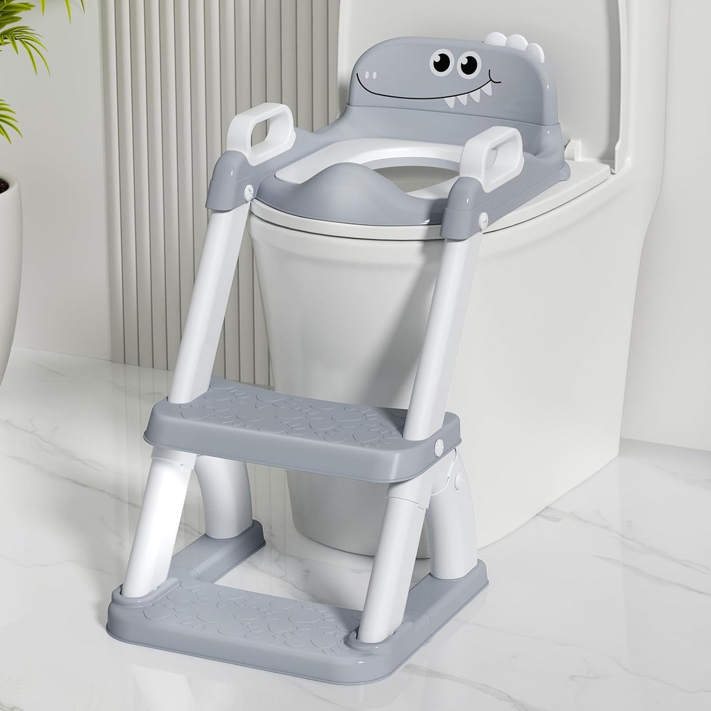 Potty Training Seat for Toddlers, 2 in 1 Potty Training Toilet with Anti-Slip Pad Step Stool, Toddler Toilet Seat for Boys and Girls