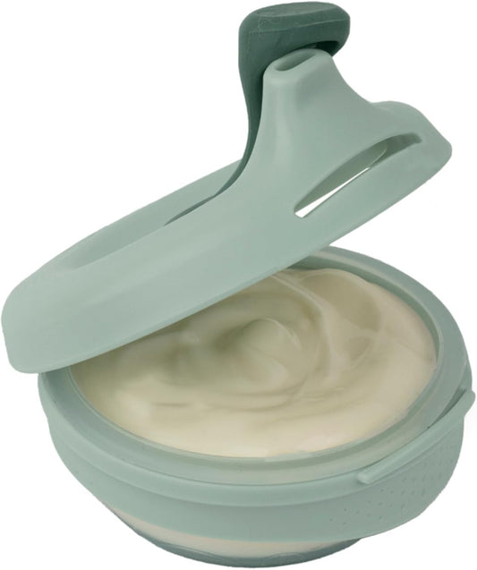 b.box Fill + Feed (Sage) | Reusable Baby Food Pouch | For Babies & Toddlers 4m+ | Silicone/Nylon Pouch, BPA-Free Lid | Dishwasher & Microwave Safe | 110mL (3.7oz, ½ Cup) Capacity