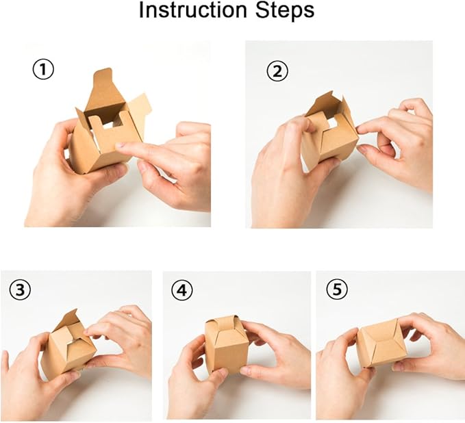 AWELL Burgundy Favor Box Bulk 2.5x2x2.5 inches with Heart Bow Party Favor Box,Burgundy,Pack of 50