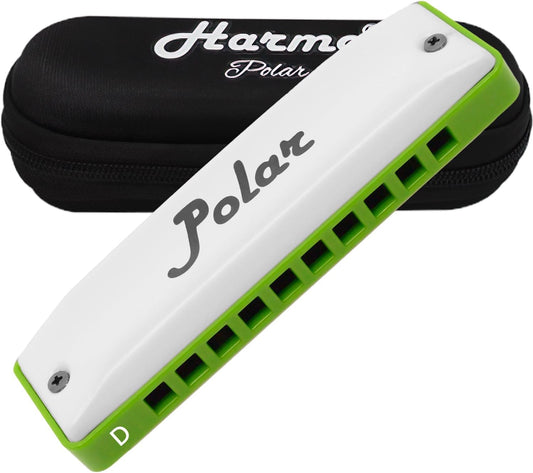 Polar Diatonic Melody Tuned Harmo Harmonica Key of D - Special Tuning for Easy Melodies in Cross Harp, 2 Octaves Without Bends, Loud & Responsive with Smooth Edges - USA-Checked