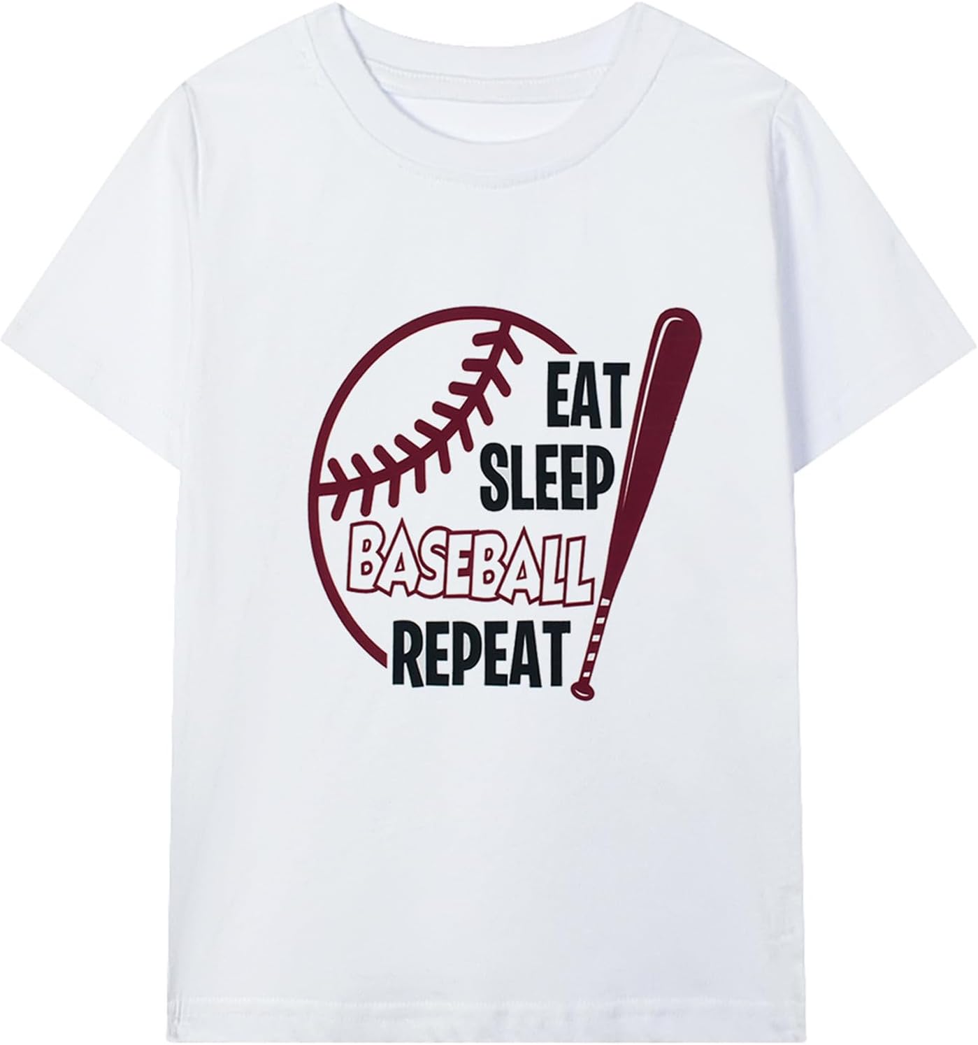 HILEELANG Kids Boy Basic Plain Cotton T-Shirts Short Sleeve Crew Neck Summer Tees 4packs 6-12 Years