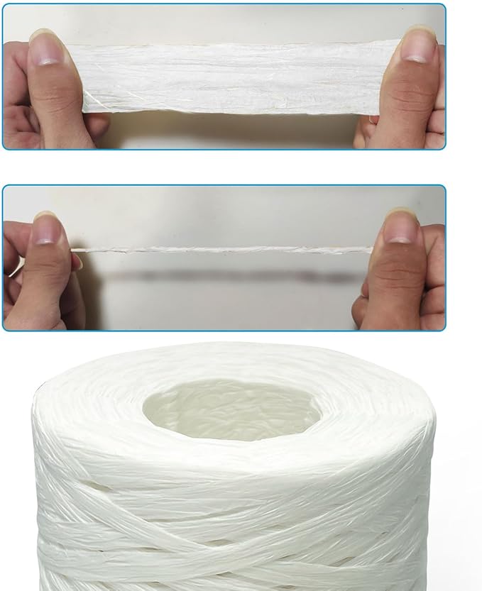 Creatrill 218 Yards Raffia Paper Craft Ribbon Packing Paper Twine, 1/4 Inch by 218 Yards