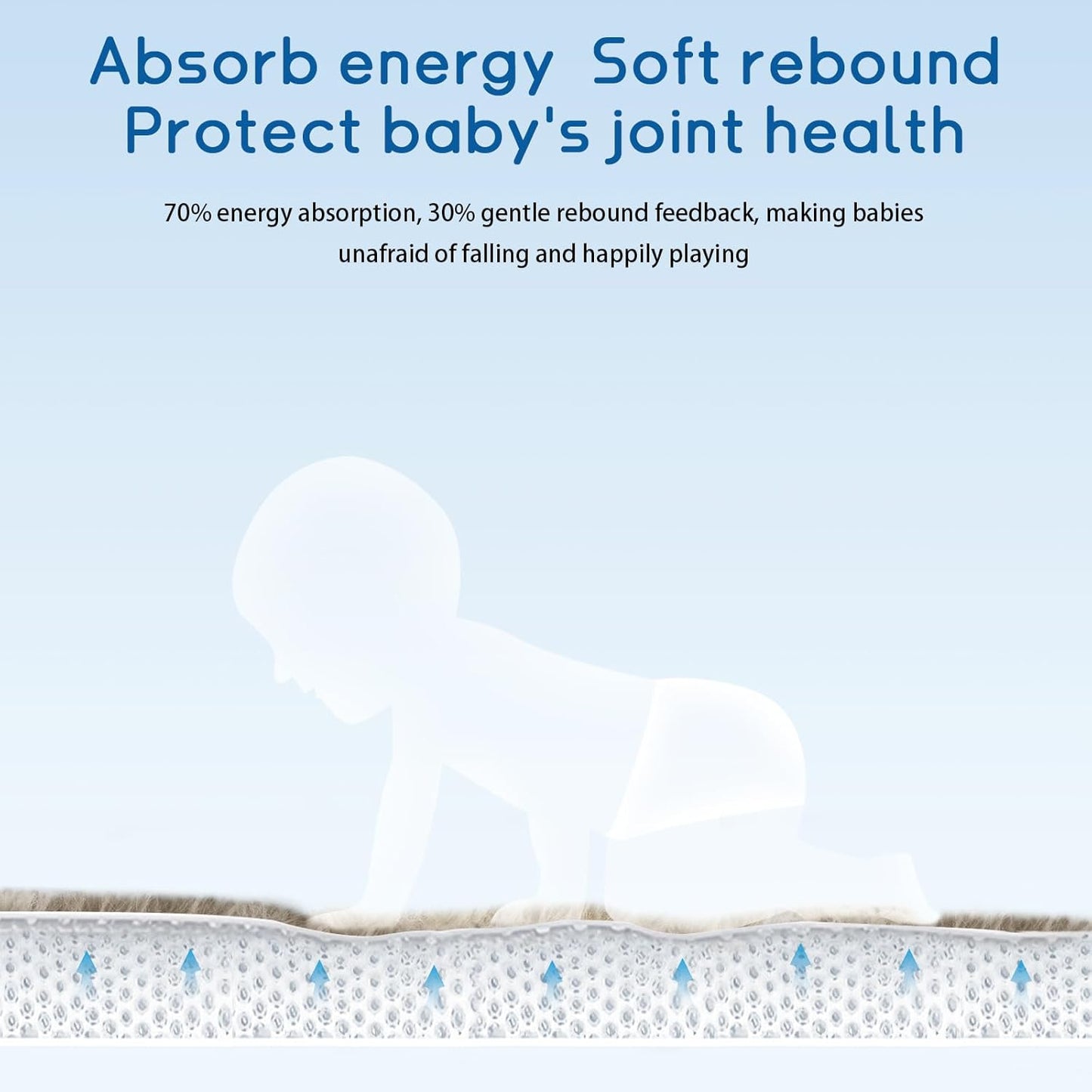 Baby Play Mat for Floor Tummy Time Mat Nursery Muscle Area Playroom Rug Tatami 79"x118" Memory Foam 1.3" Thick Crawling For Babies,Toddlers, Infants, Kids,Floor(Brown)