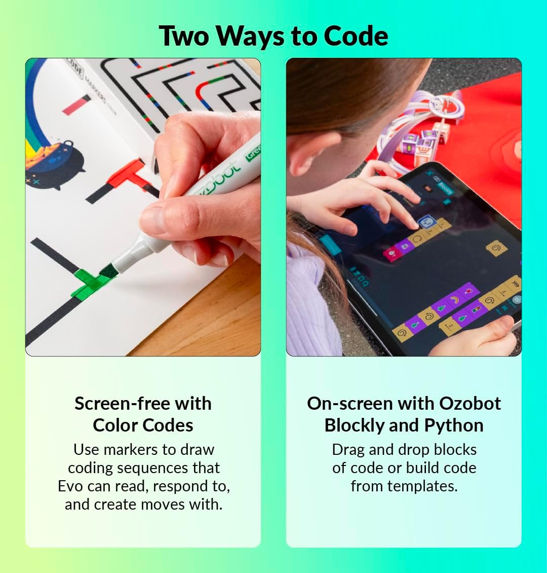 Evo Classroom Kit (18 Bots): Interactive Coding Robot, Kids Ages 5+, Includes 18 Evo Robots, Color Code Markers, Charging Cradle, Bot Stickers, Access to 700+ STEAM Lessons, Educators & Parents