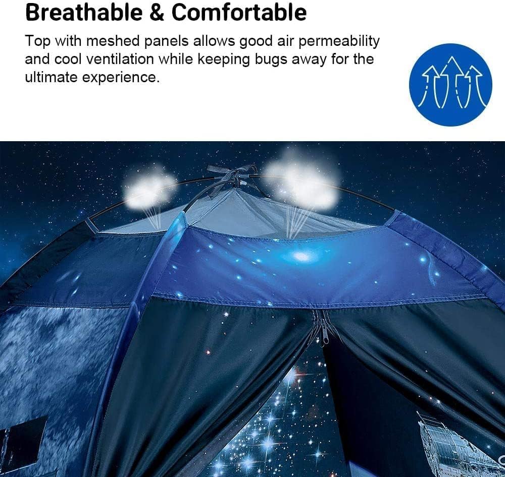 Play Tent for Boys and Girls- Space Shuttle Atlantis with Hubble Dome Tent for Kids Gift- ToddlerPop Up Tent Playhouse for Indoor Imaginative and Physical Play- 47" x 47" x 43 "