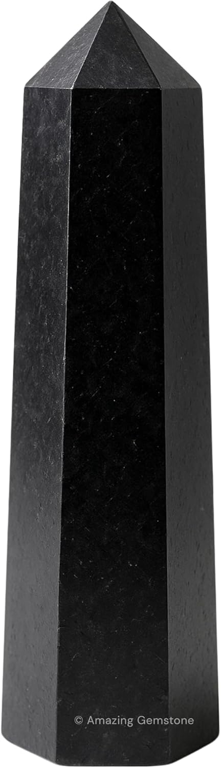 Amazing Gemstone Black Tourmaline Crystal Towers ~ Natural Healing Crystal Point Obelisk for Reiki Healing and Crystal Grid (2" to 3" Inch)