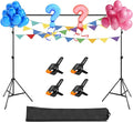 Photo Backdrop Stand, PULUZ Adjustable Photography Backdrop Stand Support Kit 6.56*6.56ft Studio Backdrop Stand with 4 Backdrop Clamps and Carry Bag, Backdrop Stand for Parties, Photoshoot & Wedding