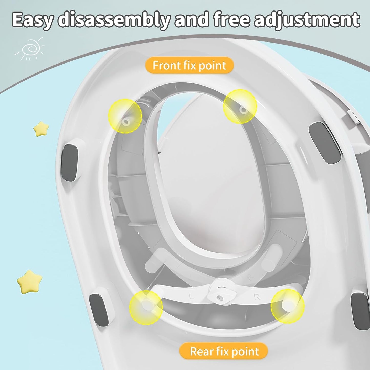 Potty Training Toilet Seat with Kids Step Stool Anti-Slip Toddler Seat, Soft Cushion, Baby Potty Training Set for Boys & Girls (Grey)