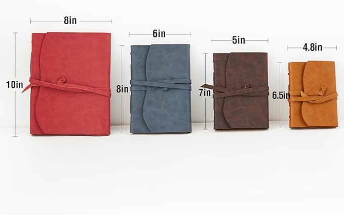 Leather Journal Notepad, Small Notebook 4.8x6.5 Inches, Mini Journal, Retro Premium Planner, Lined Diary Vintage Style, Ideal for Women and Men, Artists, Travelers, Brown